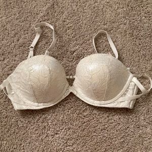 Very Sexy Sparkly White Bra